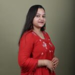 Red Mirror Work Kurta Set with Floral Embroidery