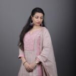 Dusty Rose Kurta Set with Sequin Embroidery