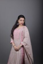 Dusty Rose Kurta Set with Sequin Embroidery