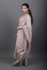 Dusty Rose Kurta Set with Sequin Embroidery - Image 2