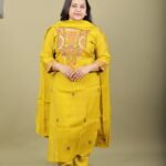 Mustard Yellow Embroidered Kurta Set