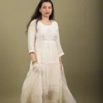 Ivory Pearl Embroidered Anarkali Kurta Set