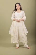 Ivory Pearl Embroidered Anarkali Kurta Set - Image 2