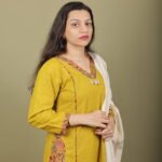 Mustard Kalamkari Border Kurta Set