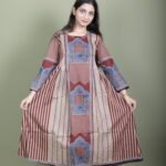 Mughal Arch Striped Flared Dress