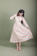 Pastel Leheriya Stripe Flared Dress - Image 5