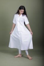 Ivory Dobby Collared Shirt Dress - Image 3
