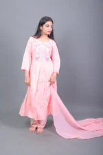 Blush Pink Embroidered Anarkali Kurta Set with Dupatta