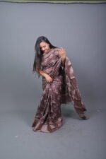 Mauve Cotton Silk Zari Weave Saree - Image 2
