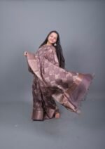 Mauve Cotton Silk Zari Weave Saree